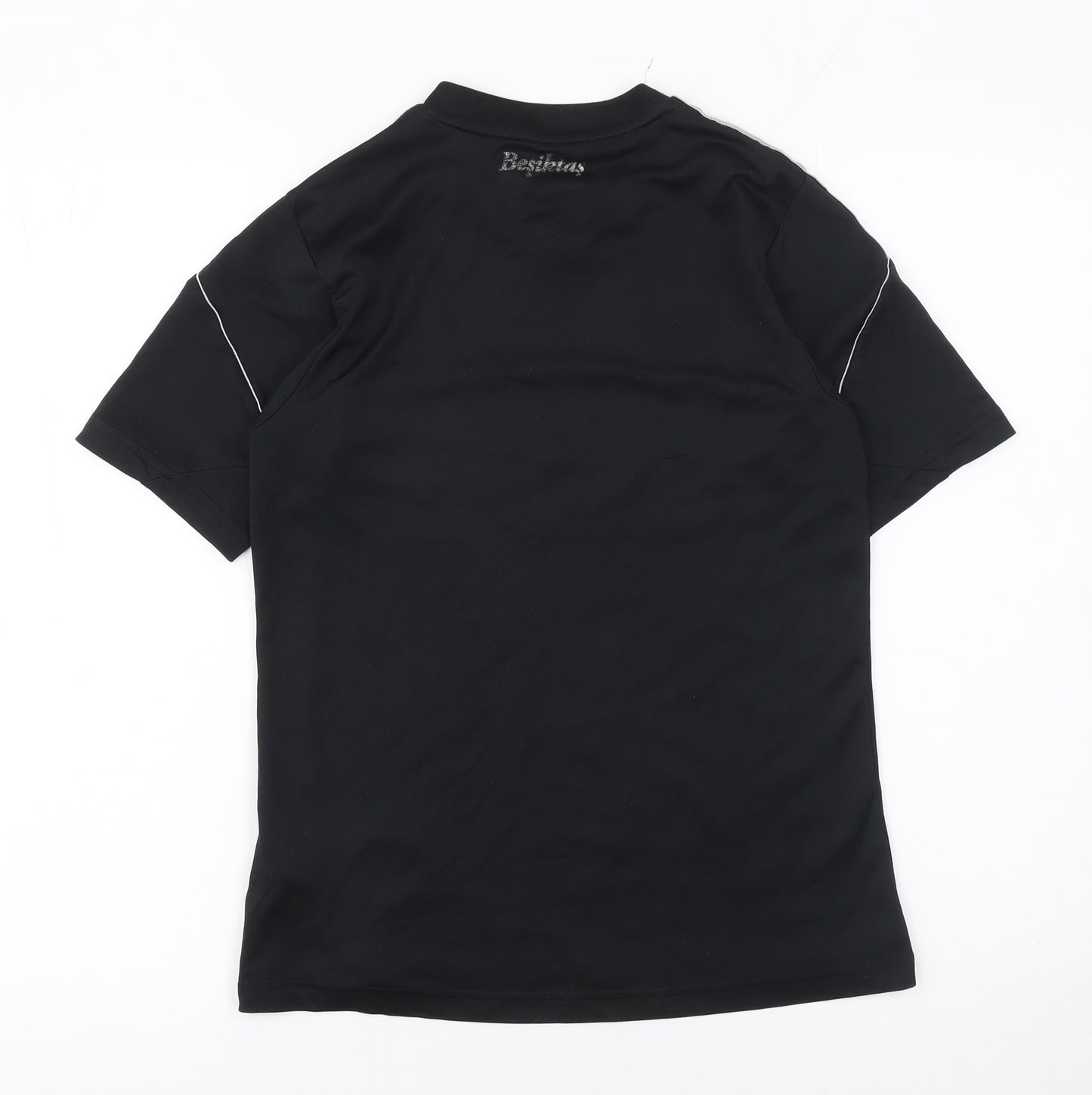 Adidas Boys Black Beşiktaş Football Jersey T-Shirt 13-14 Years Lightweight