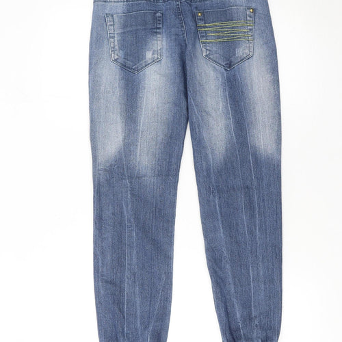 Denim Co Girls Blue Jegging Jeans Size 152 Slim Fit Elastic Waist