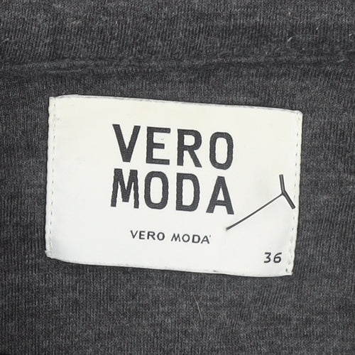 Vero Moda Women’s Grey Knit Blazer Jacket Size 8 Slim Fit Tailored