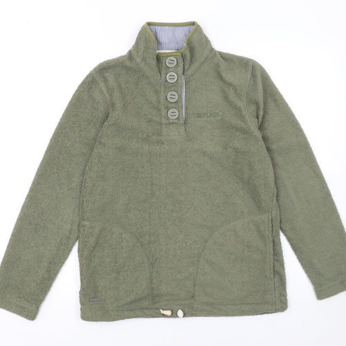 Regatta Womens Green Fleece Pullover Sweatshirt UK 10 Outdoor Casual