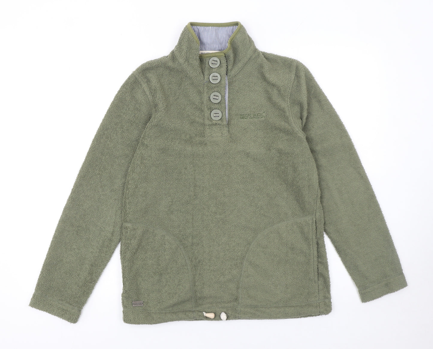 Regatta Womens Green Fleece Pullover Sweatshirt UK 10 Outdoor Casual