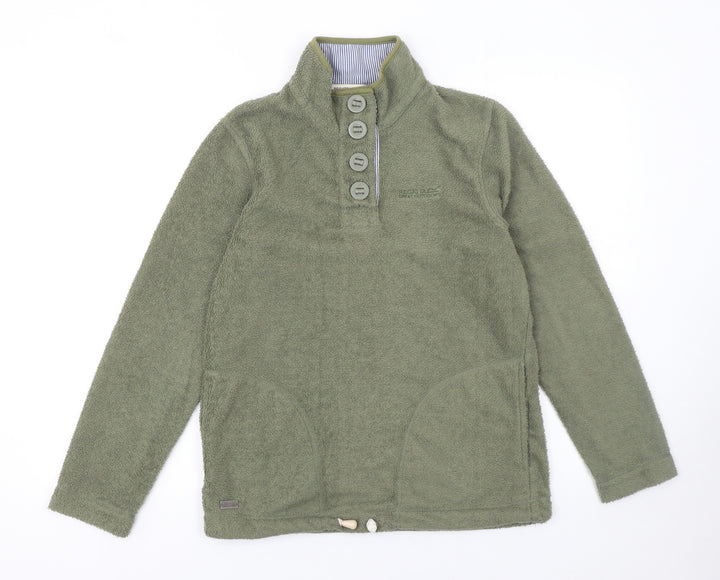 Regatta Womens Green Fleece Pullover Sweatshirt UK 10 Outdoor Casual