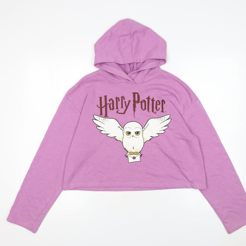 H&M Girls Purple Harry Potter Hoodie 13-14 Years Hooded Pullover Sweater