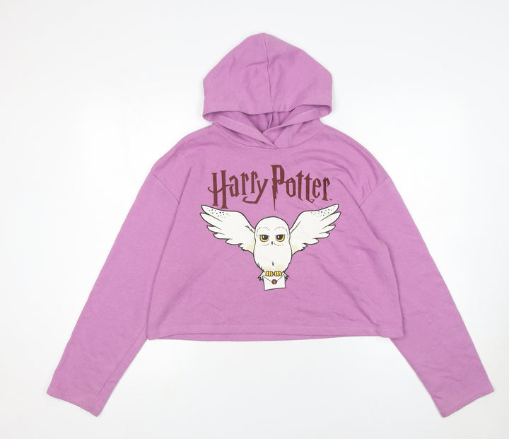 H&M Girls Purple Harry Potter Hoodie 13-14 Years Hooded Pullover Sweater