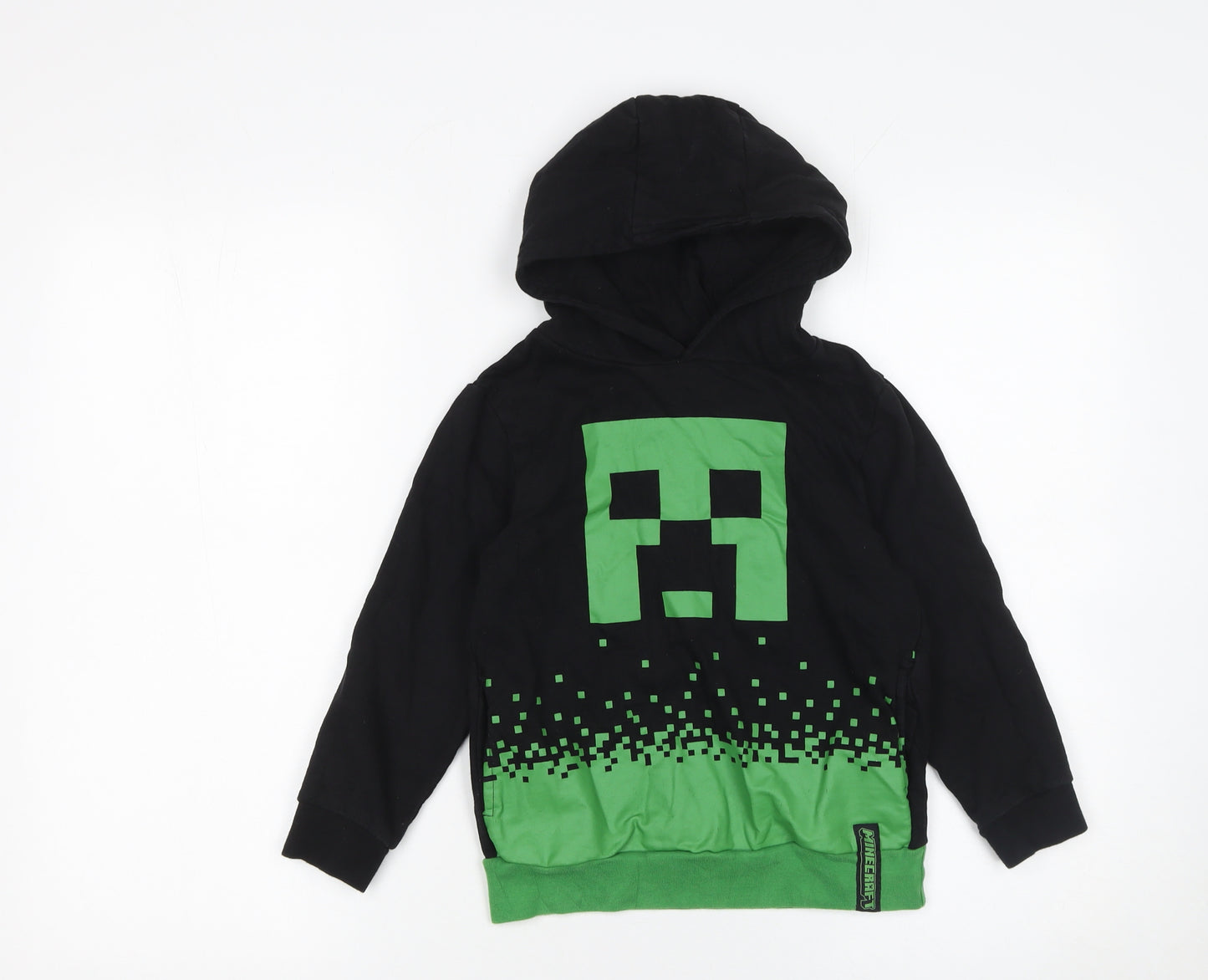 Minecraft Creeper Boys Black & Green Pullover Hoodie 6-7 Years