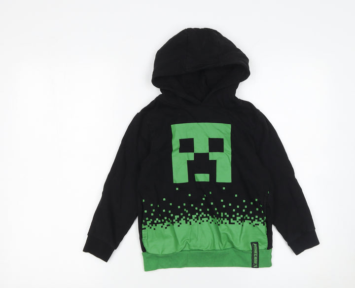Minecraft Creeper Boys Black & Green Pullover Hoodie 6-7 Years