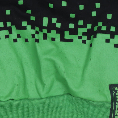 Minecraft Creeper Boys Black & Green Pullover Hoodie 6-7 Years