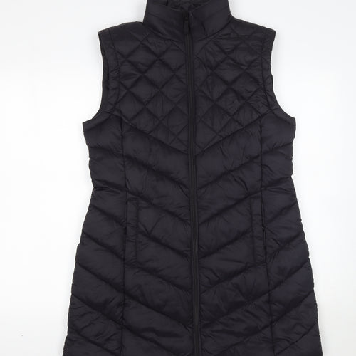 Tu Womens Black Quilted Waistcoat Size 10 Padded Gilet