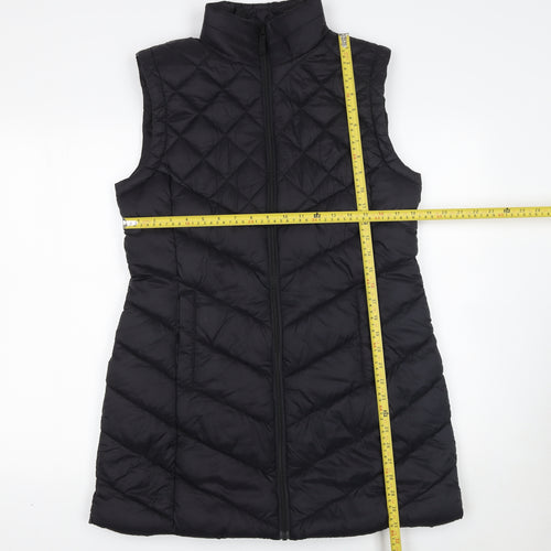 Tu Womens Black Quilted Waistcoat Size 10 Padded Gilet