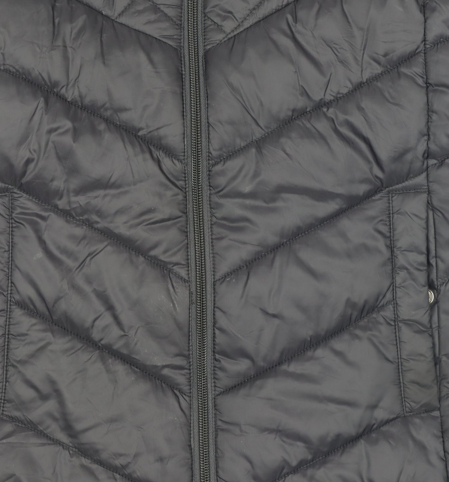 Tu Womens Black Quilted Waistcoat Size 10 Padded Gilet