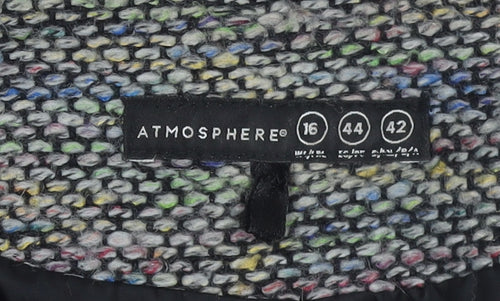 Atmosphere Women Multicoloured Quilted Sleeve Biker Jacket Size 16