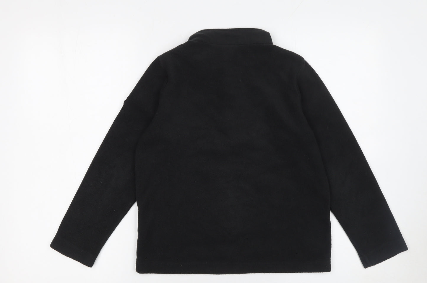TOG24 Boys Black Fleece 1/2 Zip Pullover Sweatshirt 10-11 Years