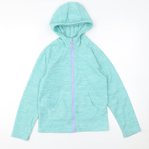 Mountain Warehouse Girls Green Full Zip Fleece Hoodie 9-10 Years