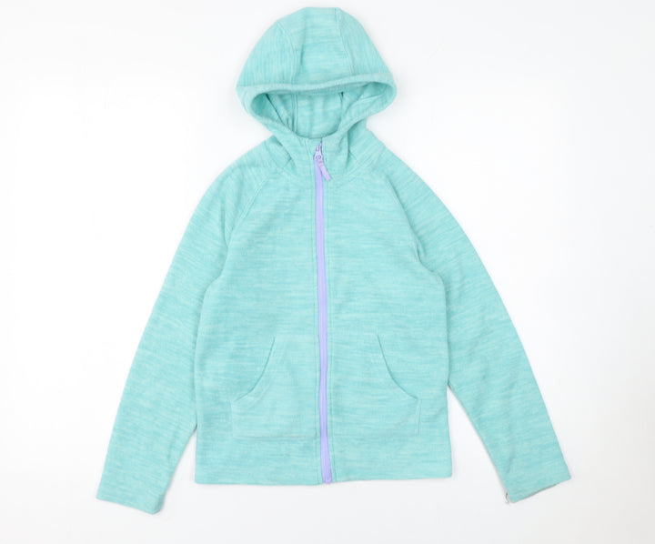 Mountain Warehouse Girls Green Full Zip Fleece Hoodie 9-10 Years