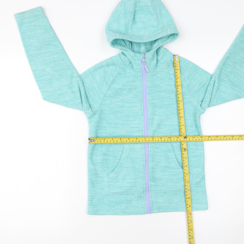 Mountain Warehouse Girls Green Full Zip Fleece Hoodie 9-10 Years