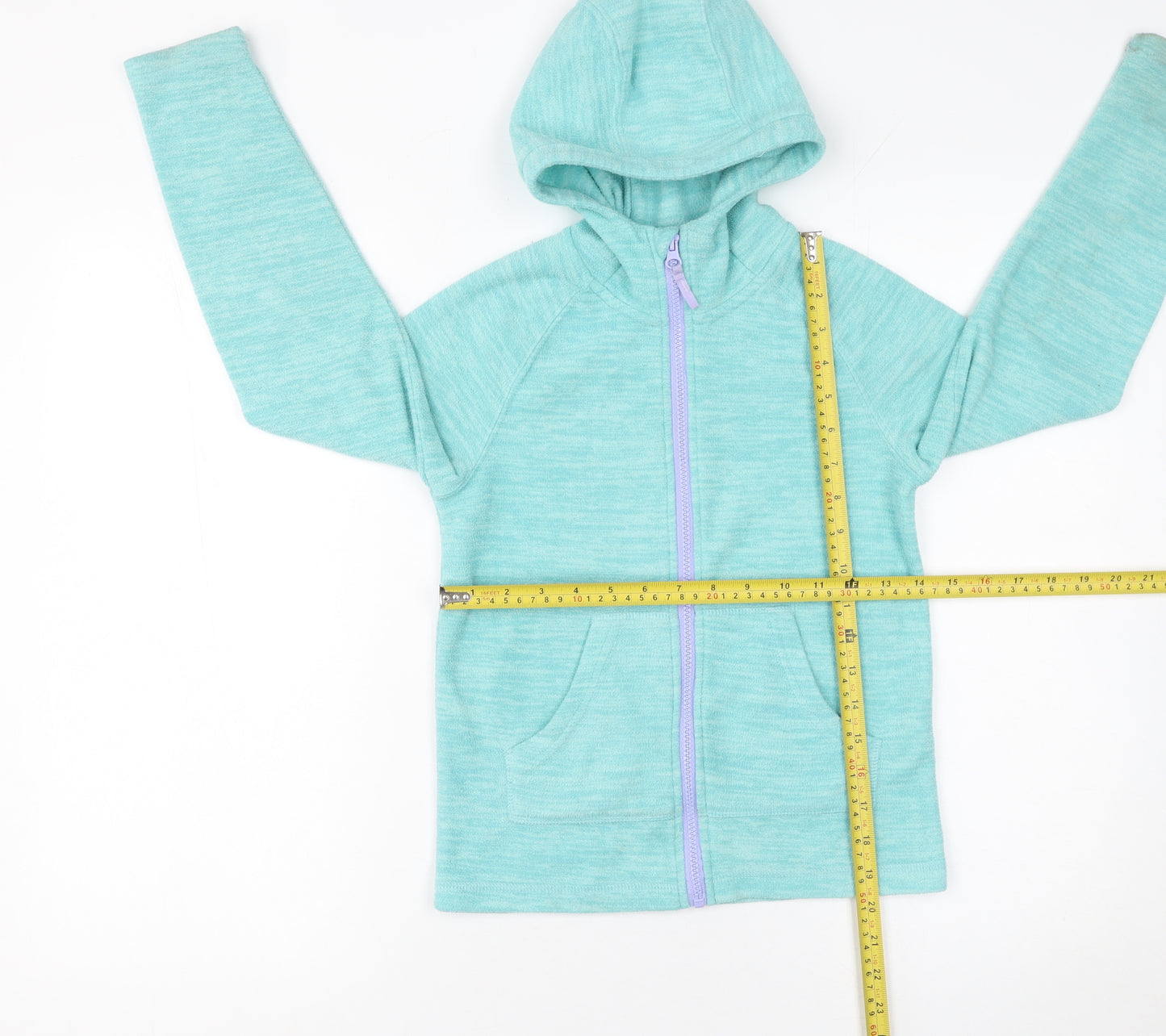 Mountain Warehouse Girls Green Full Zip Fleece Hoodie 9-10 Years