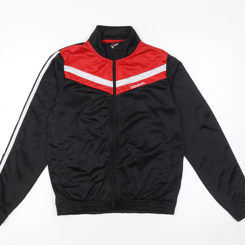 Donnay Boys Black Red Track Jacket 13 Years Full Zip Lightweight Sports Top
