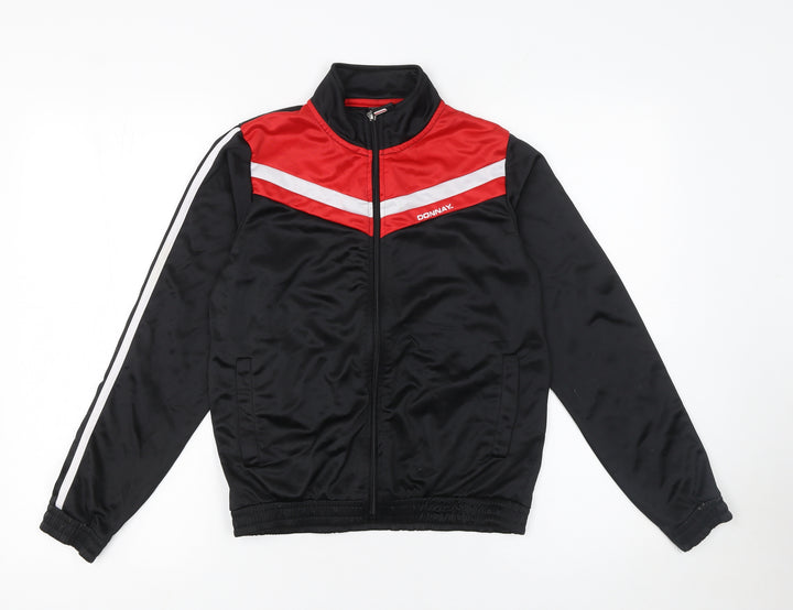 Donnay Boys Black Red Track Jacket 13 Years Full Zip Lightweight Sports Top