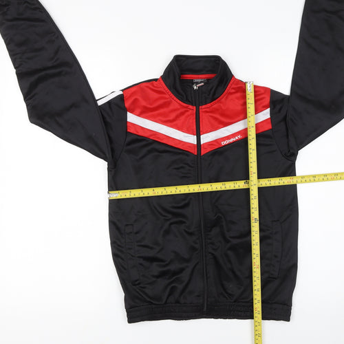 Donnay Boys Black Red Track Jacket 13 Years Full Zip Lightweight Sports Top