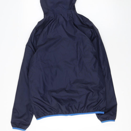 Quechua Boys Blue Windbreaker Jacket 14 Years Hooded Lightweight