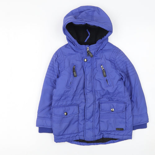 RJR John Rocha Girls Blue Hooded Puffer Jacket 4-5 Years Winter Coat