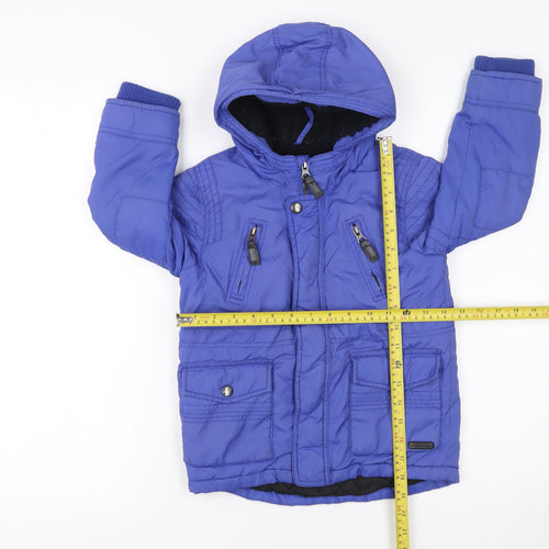 RJR John Rocha Girls Blue Hooded Puffer Jacket 4-5 Years Winter Coat