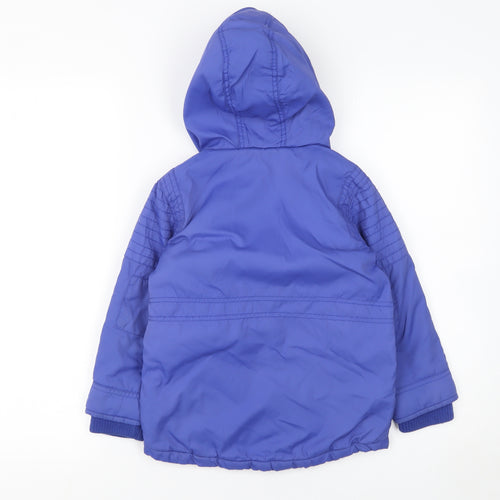 RJR John Rocha Girls Blue Hooded Puffer Jacket 4-5 Years Winter Coat