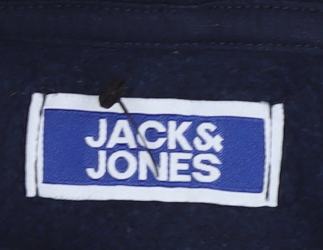 Jack & Jones Boys Blue Pullover Hoodie 8 Years Regular Fit Logo Print