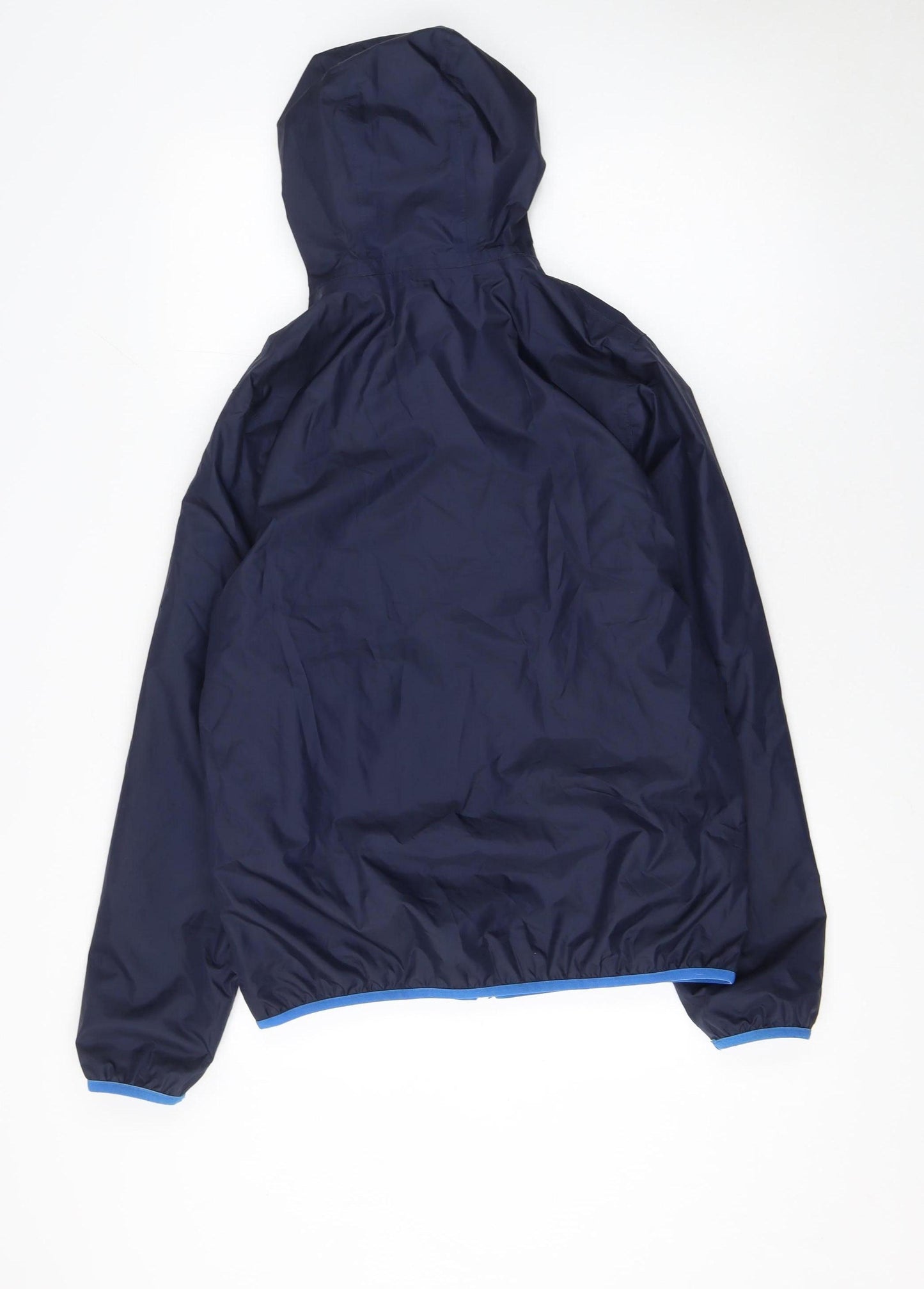 Quechua Boys Blue Hooded Windbreaker Jacket 14 Years Lightweight Zip Up