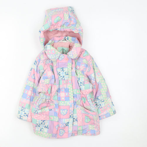 Marks and Spencer Girls Multicoloured 6-12M Hooded Puffer Jacket