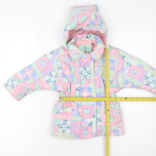 Marks and Spencer Girls Multicoloured 6-12M Hooded Puffer Jacket