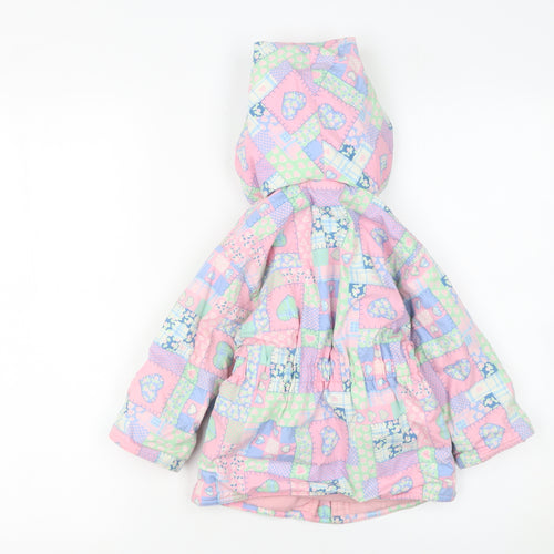 Marks and Spencer Girls Multicoloured 6-12M Hooded Puffer Jacket