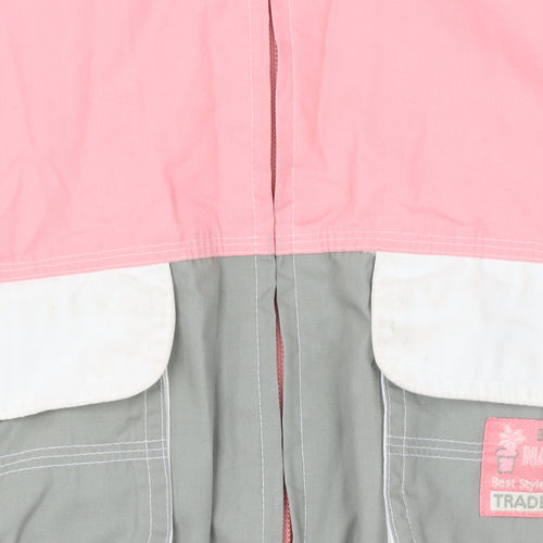 Marks and Spencer Unisex Baby Pink Colourblock Hooded Rain Coat 18-24 Months