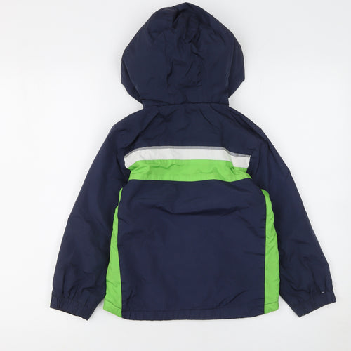 London Fog Boys Blue and Green Hooded Puffer Jacket 6 Years