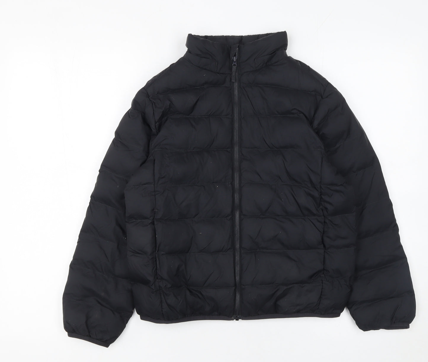 Uniqlo Boys Black 9-10 Years Puffer Jacket Lightweight Winter Coat