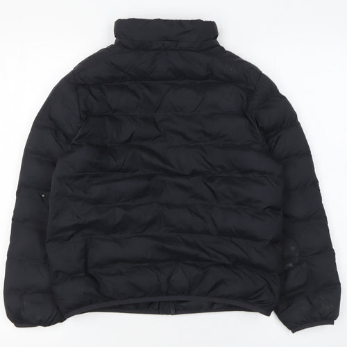 Uniqlo Boys Black 9-10 Years Puffer Jacket Lightweight Winter Coat