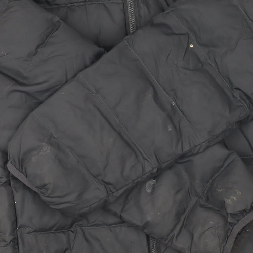 Uniqlo Boys Black 9-10 Years Puffer Jacket Lightweight Winter Coat
