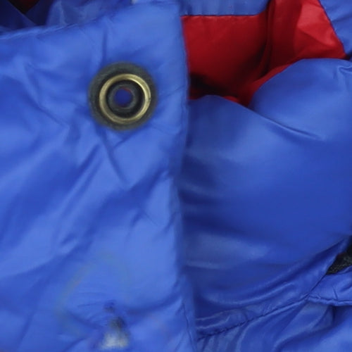 Diesel Boys Blue & Black Colourblock Hooded Puffer Jacket 2 Years
