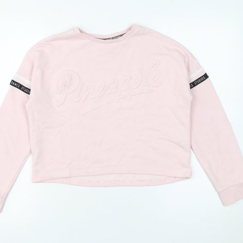 Primark Girls Pink 'Pineapple' Dance Sweatshirt 10-11 Years Long Sleeve Pullover