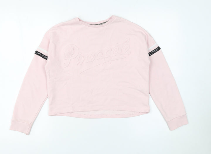 Primark Girls Pink 'Pineapple' Dance Sweatshirt 10-11 Years Long Sleeve Pullover