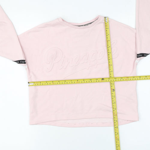Primark Girls Pink 'Pineapple' Dance Sweatshirt 10-11 Years Long Sleeve Pullover