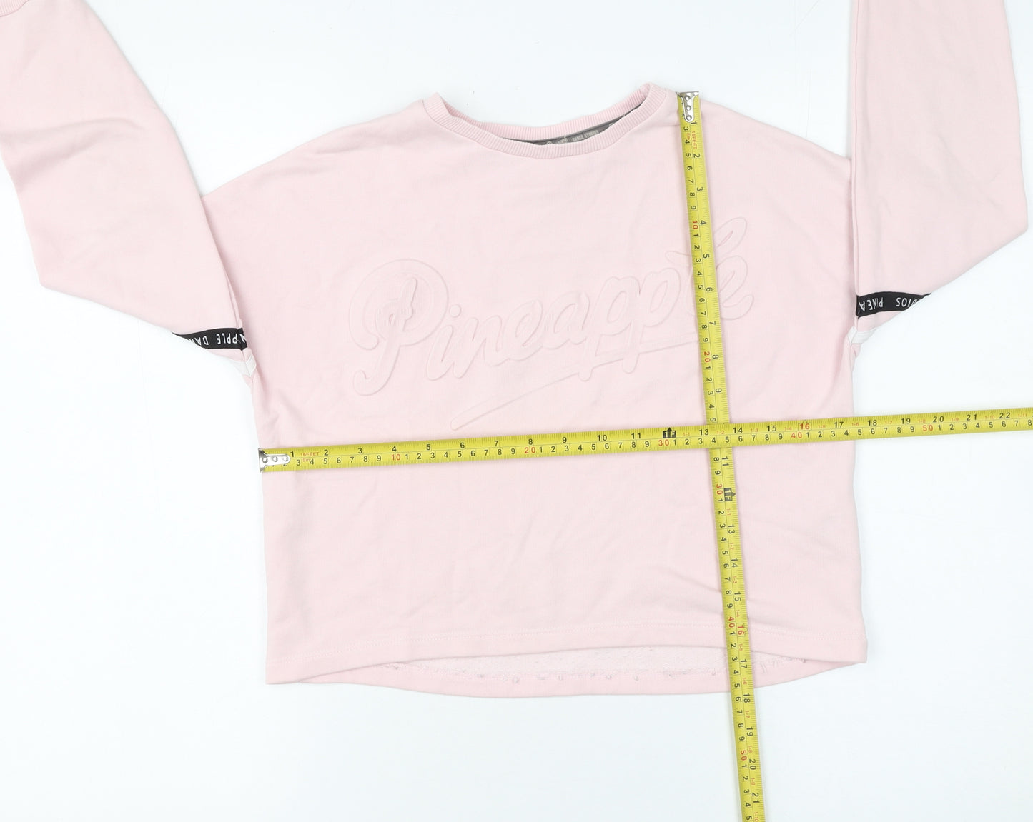 Primark Girls Pink 'Pineapple' Dance Sweatshirt 10-11 Years Long Sleeve Pullover