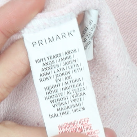 Primark Girls Pink 'Pineapple' Dance Sweatshirt 10-11 Years Long Sleeve Pullover