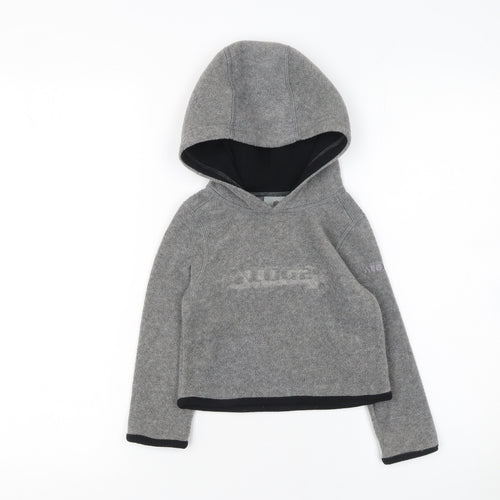 TOG24 Boys Grey Fleece Pullover Hoodie 1-2 Years Warm Winter Top