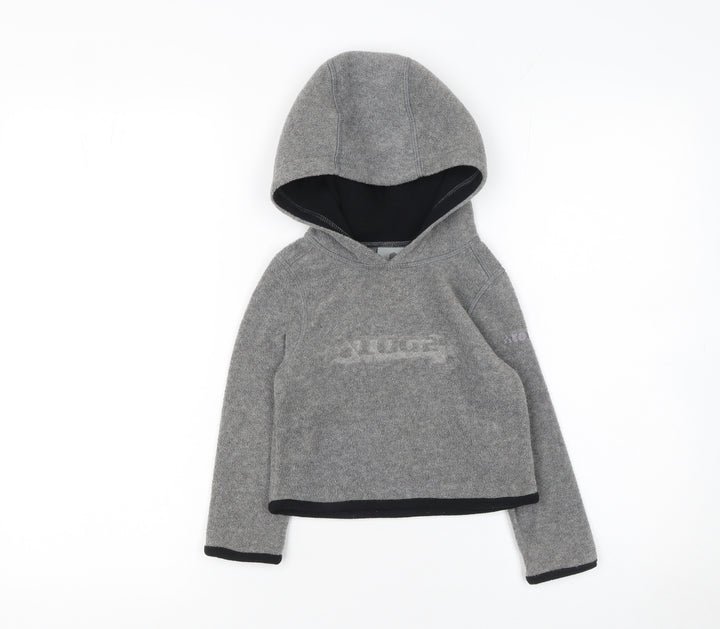 TOG24 Boys Grey Fleece Pullover Hoodie 1-2 Years Warm Winter Top
