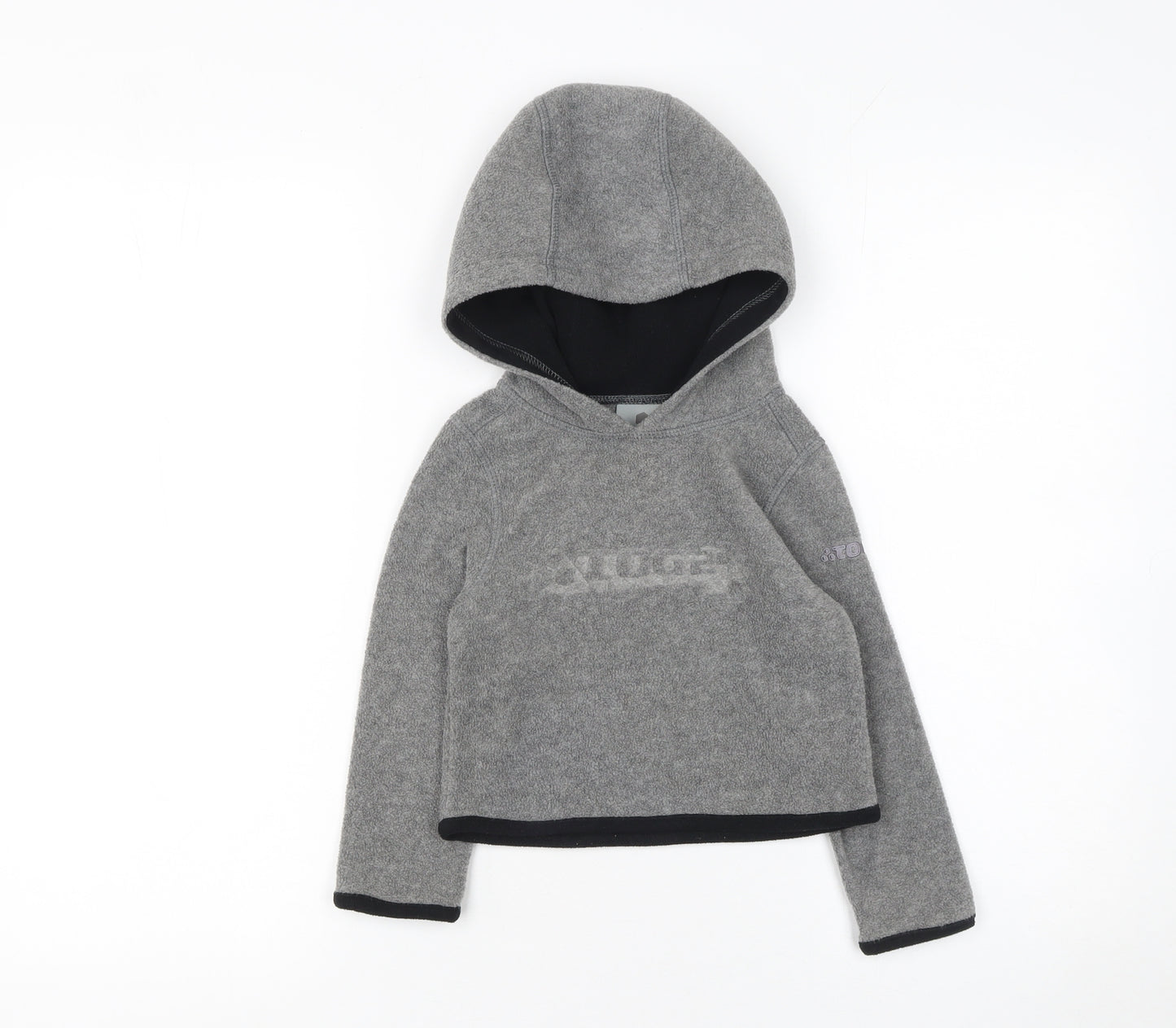 TOG24 Boys Grey Fleece Pullover Hoodie 1-2 Years Warm Winter Top