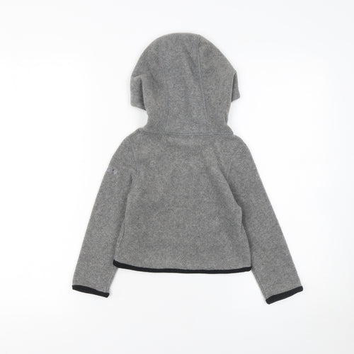 TOG24 Boys Grey Fleece Pullover Hoodie 1-2 Years Warm Winter Top