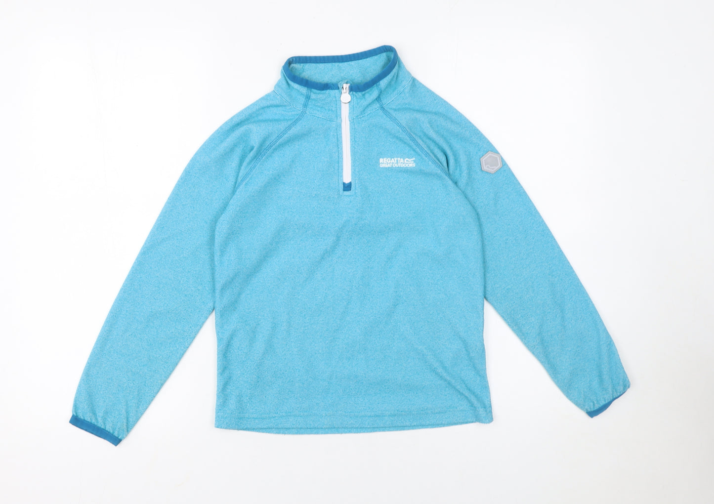 Regatta Boys Blue 9-10 Years Fleece 1/4 Zip Pullover Sweatshirt