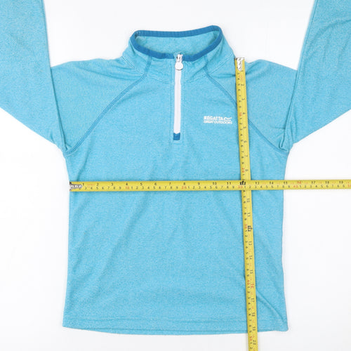 Regatta Boys Blue 9-10 Years Fleece 1/4 Zip Pullover Sweatshirt
