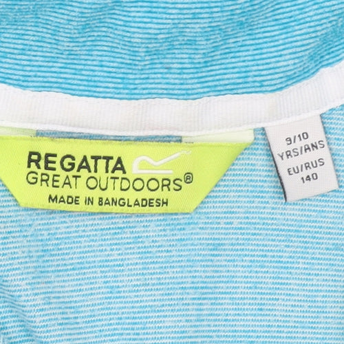 Regatta Boys Blue 9-10 Years Fleece 1/4 Zip Pullover Sweatshirt